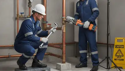 Emergency plumber in Cleveland, OH responding to burst pipe and flooding repair call