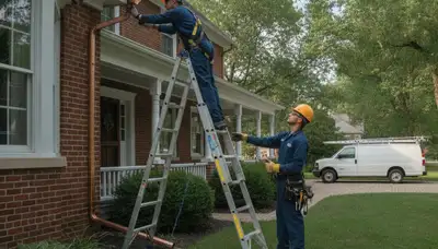 Plumber repairing pipe in Cleveland, OH for fast residential plumbing service
