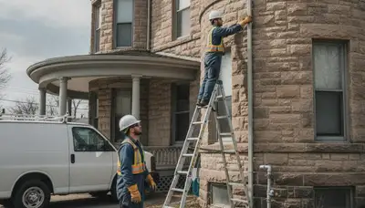 Plumbers repairing a pipe in Cleveland, OH for fast residential plumbing service