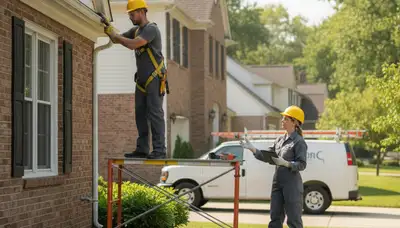 Plumber repairing a pipe in Cleveland, OH for plumbing repair services