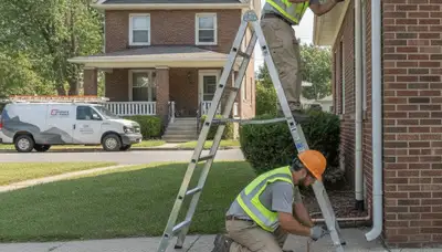 Cleveland, OH plumber repairing a sink for local plumbing repair service
