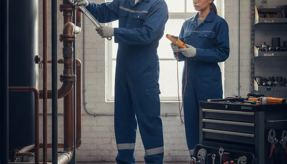 Cleveland, OH plumber repairing residential pipes for plumbing repair service