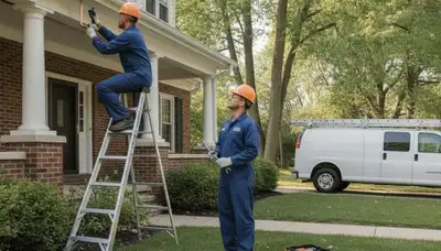 Plumber repairing a pipe in Cleveland, OH for plumbing repair service