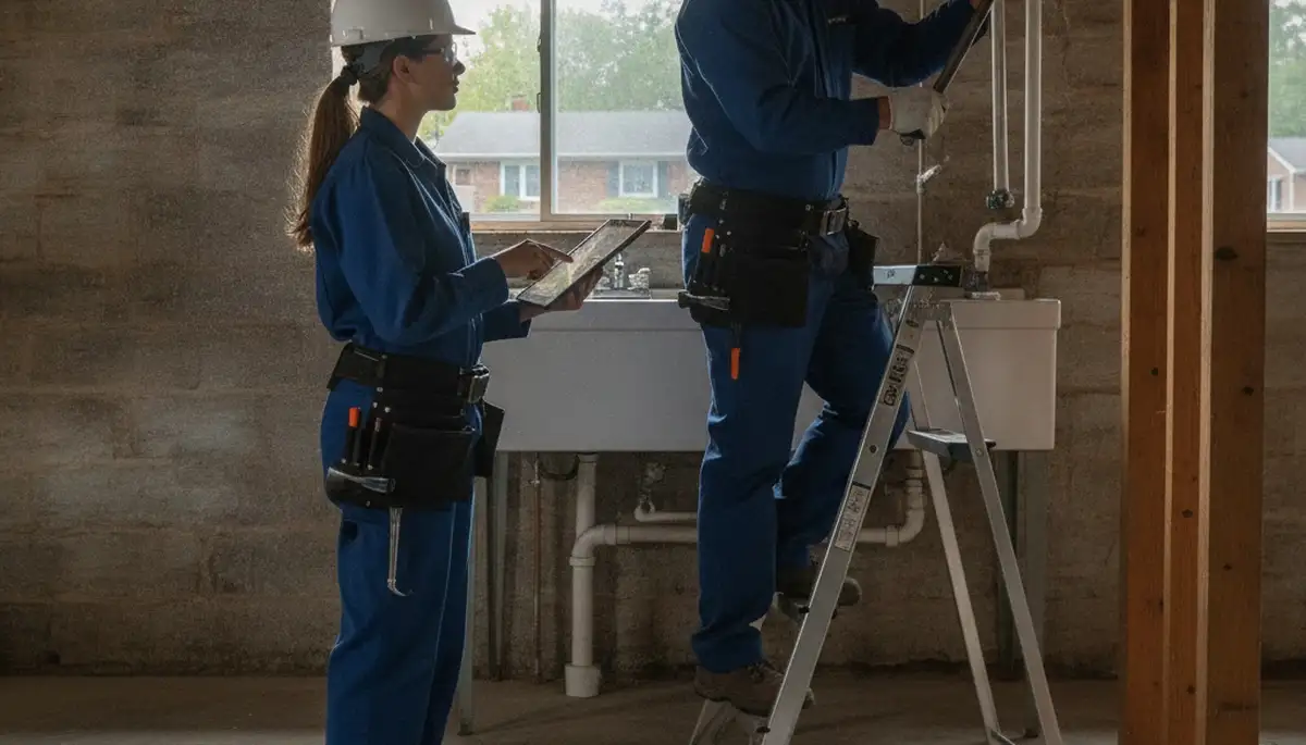 Plumber repairing a pipe in Cleveland, OH for reliable plumbing service