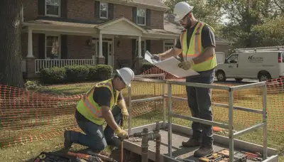 Cleveland, OH plumber repairing a residential pipe for plumbing service call