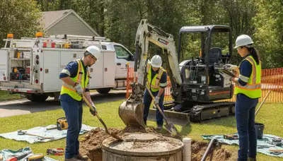 Cleveland, OH septic repair by On Call Plumbers for homes with aging sewer systems