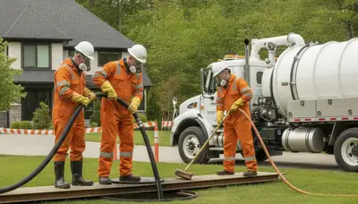 Cleveland, OH plumber cleaning septic tank for reliable home plumbing service