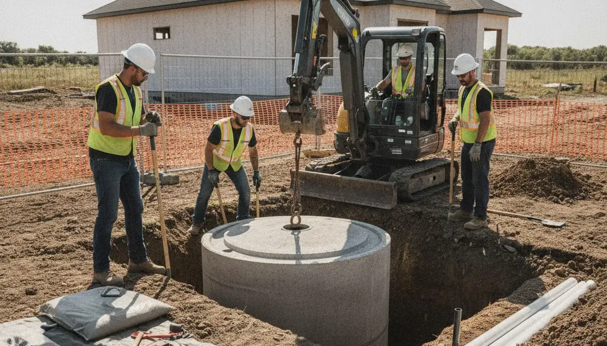 Septic tank installation for Cleveland, OH home by On Call Plumbers