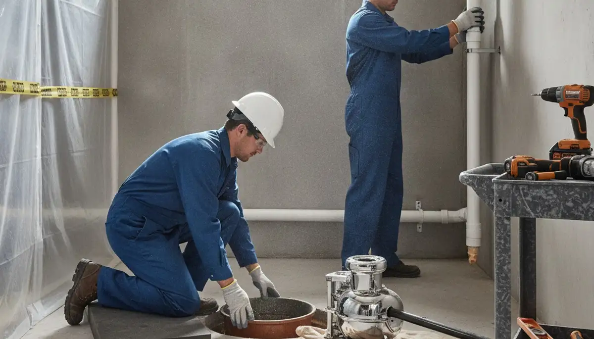 Sump pump installation in Cleveland, OH for wet basement protection and flood prevention