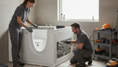 Walk in tub installation for Cleveland, OH home by On Call Plumbers