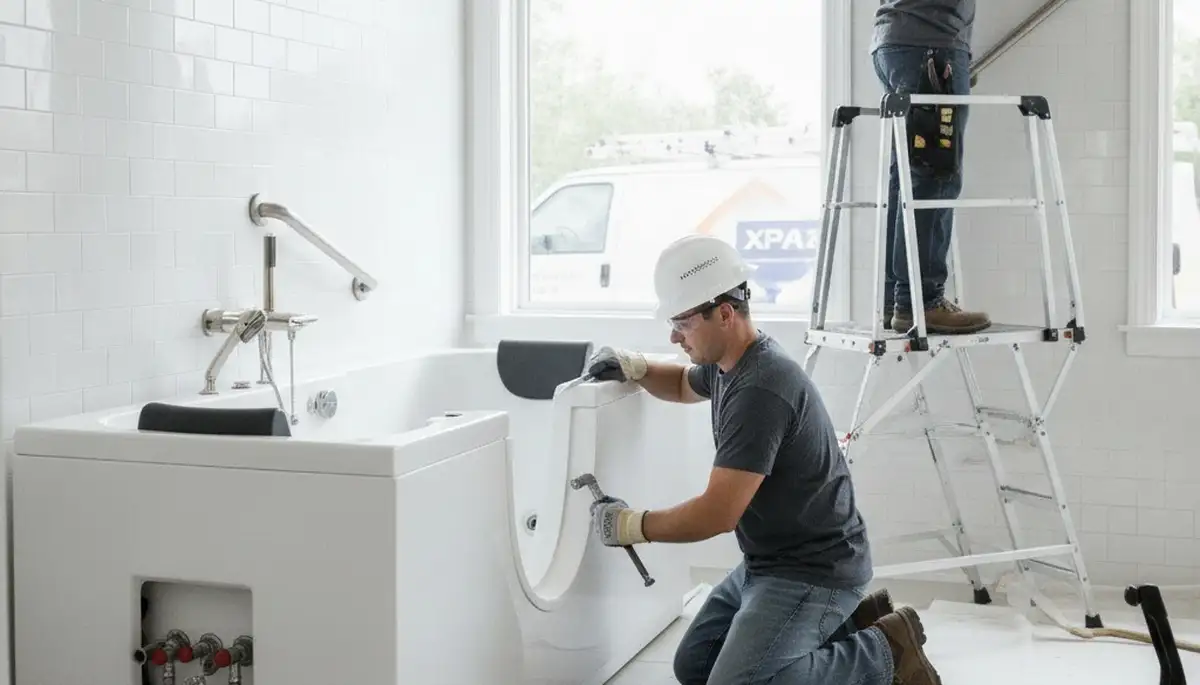 Walk-in tub installation for Cleveland, OH home by On Call Plumbers